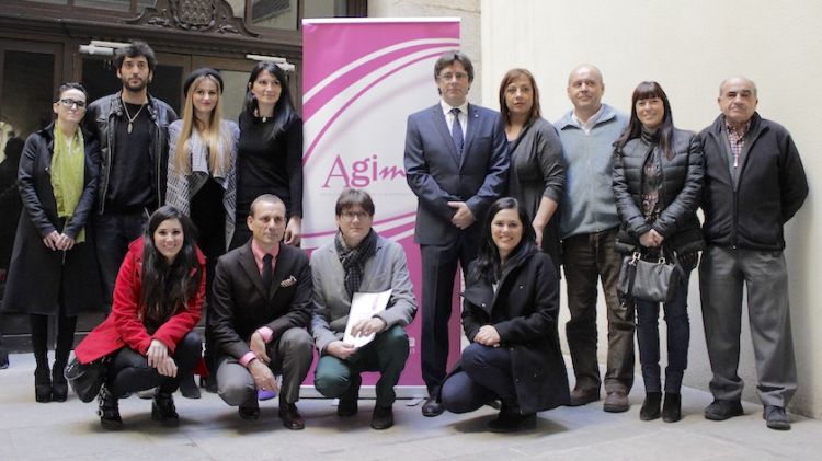 Foto de grup durant la presentació de la 1ª Setmana de la Moda de Girona