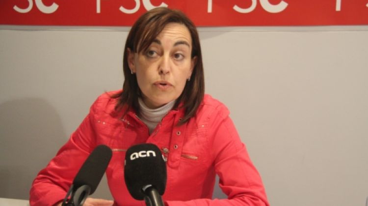 L'alcaldable del PSC a Girona, Sílvia Paneque, ha explicat aquesta tarda com confeccionaran la llista © ACN