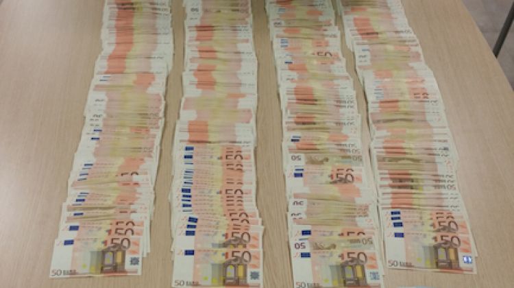 Els diners interceptats per la Guàrdia Civil