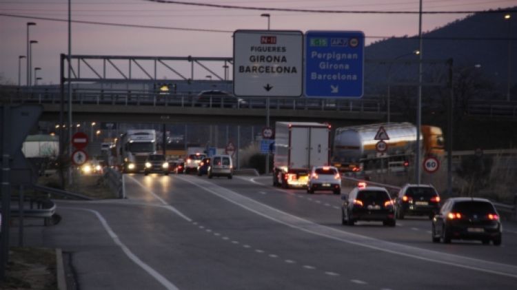 Les càmeres de seguretat se situaran al llarg de l'N-II al seu pas per la Jonquera © ACN