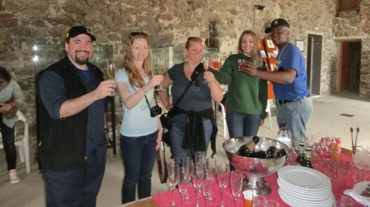Els bloguers al castell de Montsoriu (arxiu)