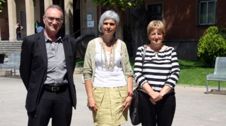 Membres de la formació, aquest matí a l'hospital Josep Trueta, aquest matí © ACN