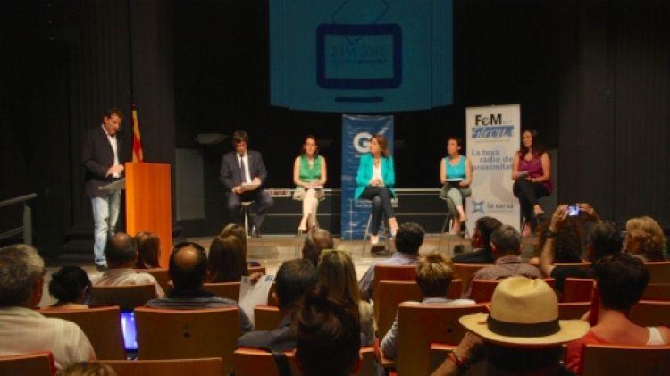 Un moment del debat organitzat per 'El Punt-Avui', TV Girona i l'emissora FeM Girona © ACN