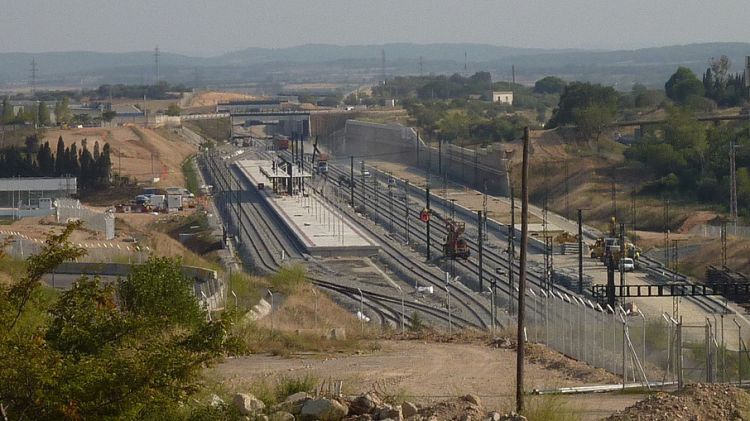 Estat de les obres de l'estació del TAV a Figueres aquest setembre © Ciro Llueca