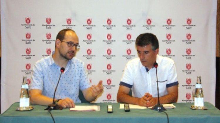 Jordi Viñas (dreta) i Ferran Burch, durant la presentació del cartipàs © ACN