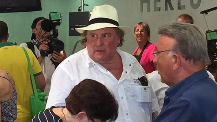 Gérard Deparidieu a la llotja de Palamós, aquesta tarda © Lluís Vinardell