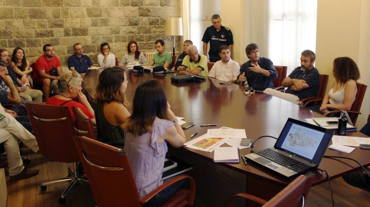 Un instant de la reunió mantinguda aquest matí © Aj. de Girona