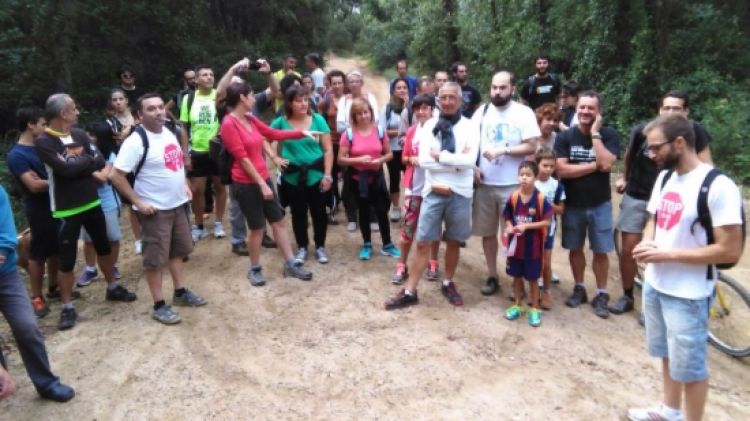 Els integrants de la caminada protesta, aquest matí