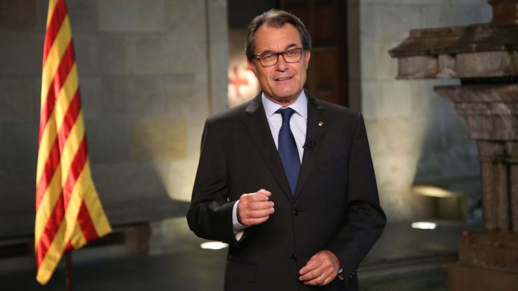 Artur Mas durant el seu discurs institucional