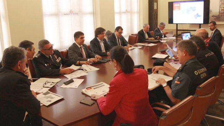 Un moment de la Junta de Seguretat amb el conseller Jané © Aj. de Girona