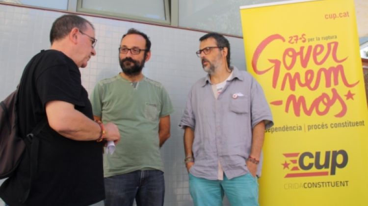 El cap de llista de la CUP per Girona, Benet Salellas, aquest matí © ACN