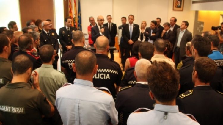 Celebració de la festivitat de la Policia Local de Lloret de Mar, aquest matí © ACN