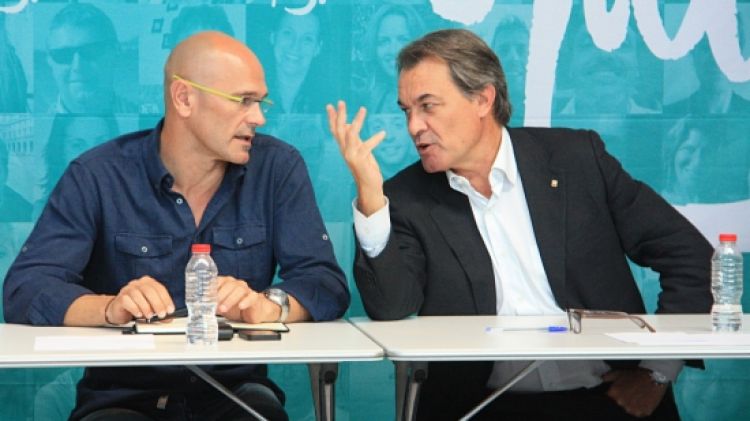 Raül Romeva i Artur Mas l'endemà de les eleccions (arixu) © ACN