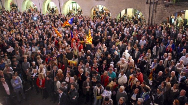 Els concentrats a la plaça del Vi © ACN