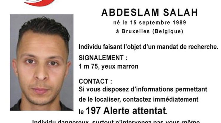 Fitxa de la policia que cerca a Abdeslam Salah