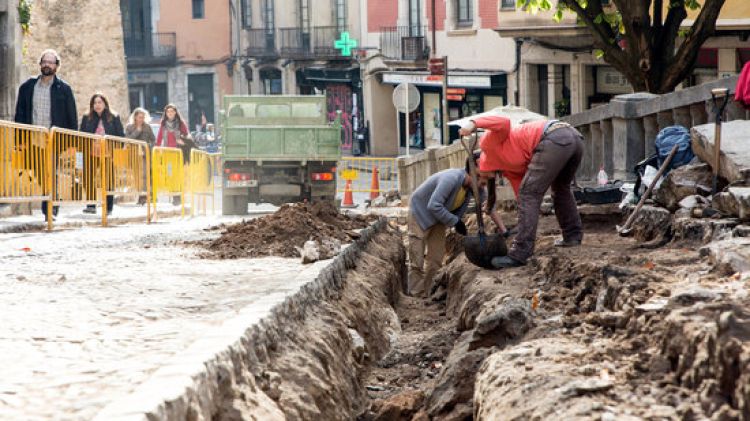 Les restes arqueològiques s'han trobat a la Pujada de Sant Feliu © ACN