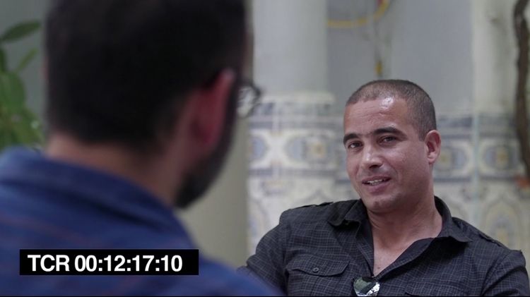 Fotograma de l'entrevista a un dels implicats amb el cas