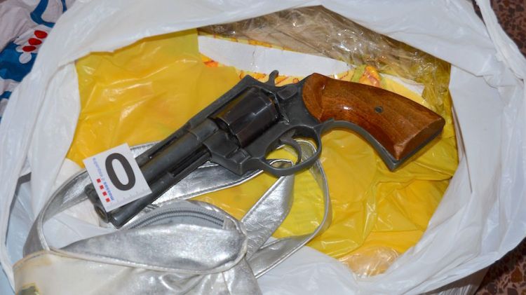 El revolver que va utilitzar l'atracador