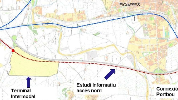 Plànol de situació de la futura terminal intermodal del Far © AG