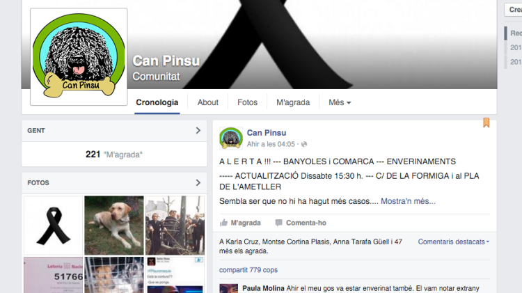 Captura de pantalla de la pàgina de Can Pinsu © Facebook