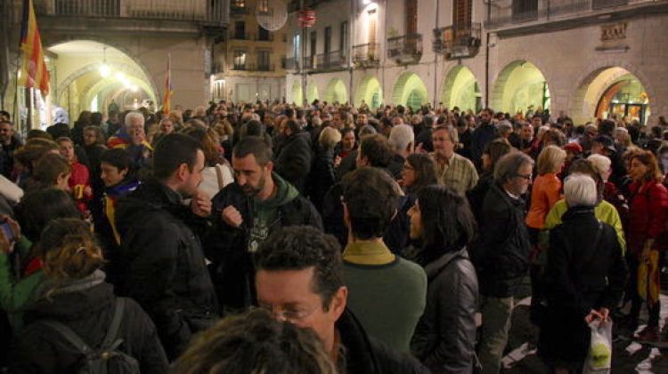 Els concentrats a la plaça del Vi © ACN