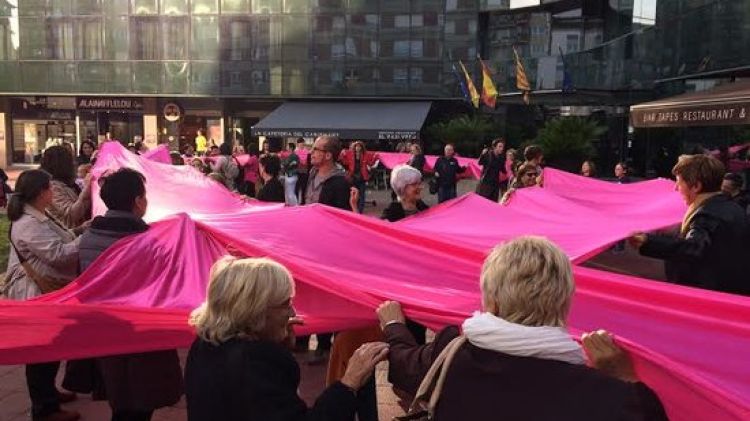 Un acte celebrat a Girona amb motiu del Dia Mundial contra el Càncer de Mama l'any passat