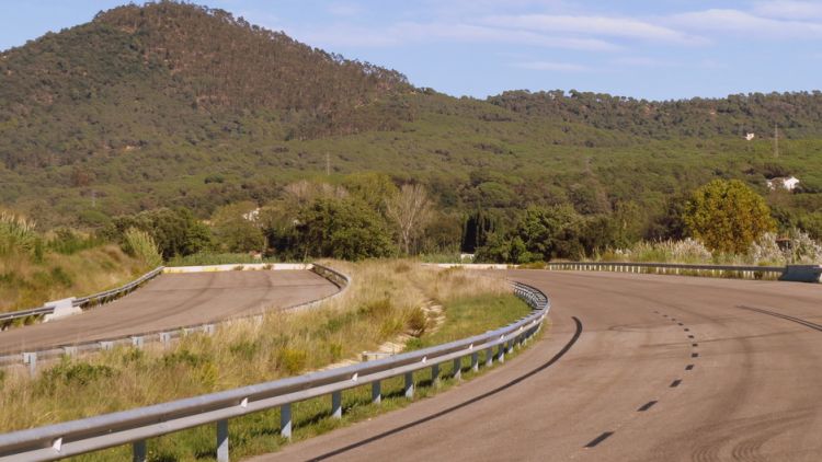 Tram final de la carretera C-32 i que es vol prolongar fins a Blanes