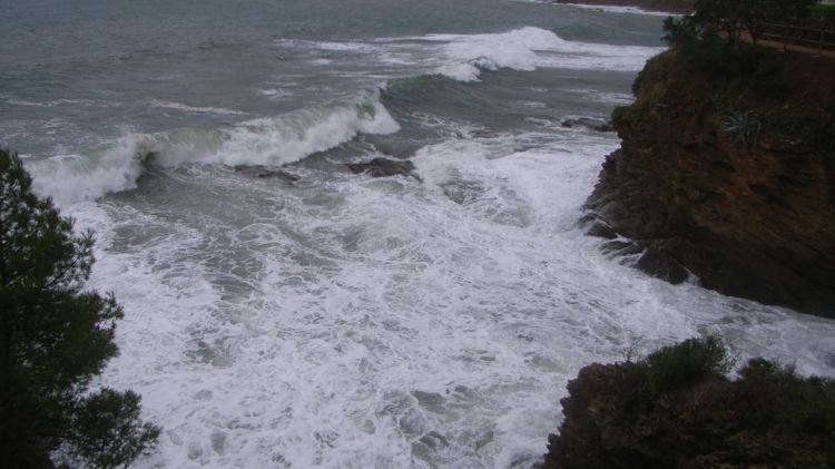 Temporal de mar a Port de la Selva (arxiu)