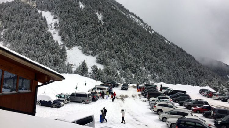 La nevada d'aquest matí a l'estació de Vallter 2000