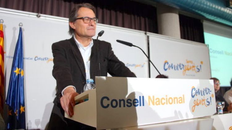 Artur Mas durant la seva intervenció en el Consell Nacional el 6 de febrer © ACN