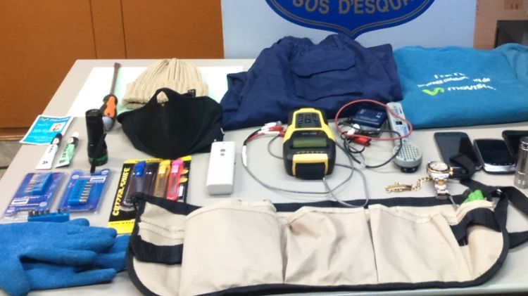 El material intervingut pels Mossos