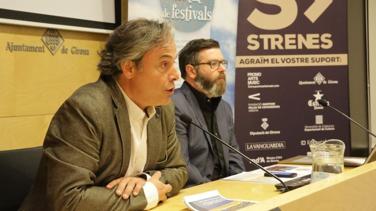 El regidor de Cultura, Carles Ribas i el director del Festival Strenes, Xavier Pascual © Aj. de Girona