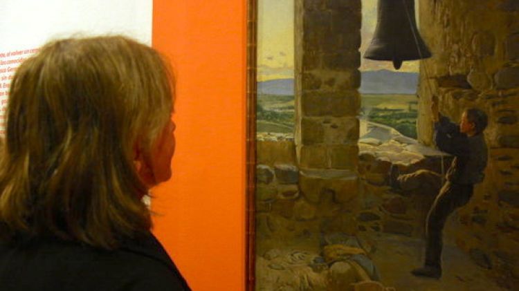 Un dels quadres que s'exposen a l'exposició sobre Santiago Rusiñol al Museu d'Art de Girona © ACN