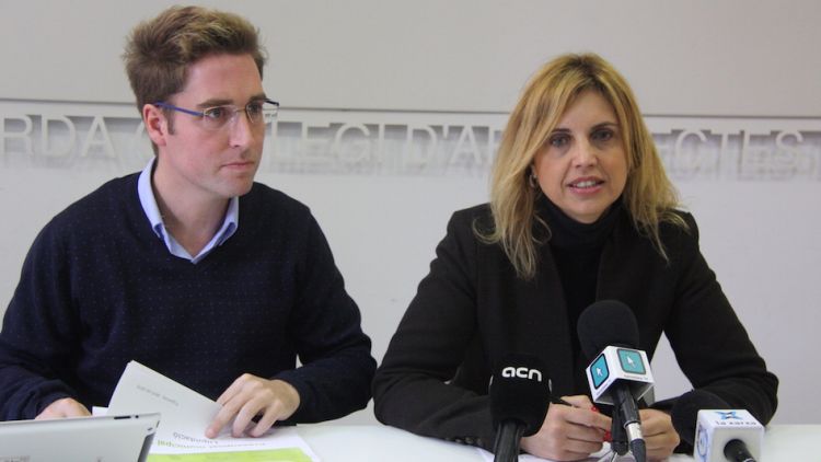Jordi Masquef amb l'alcaldessa Marta Felip (arxiu)