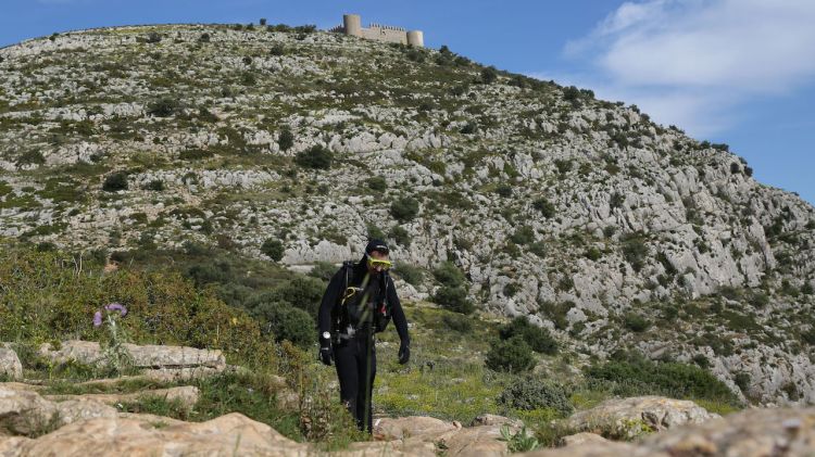 El submarinista al Montgrí © Facebook