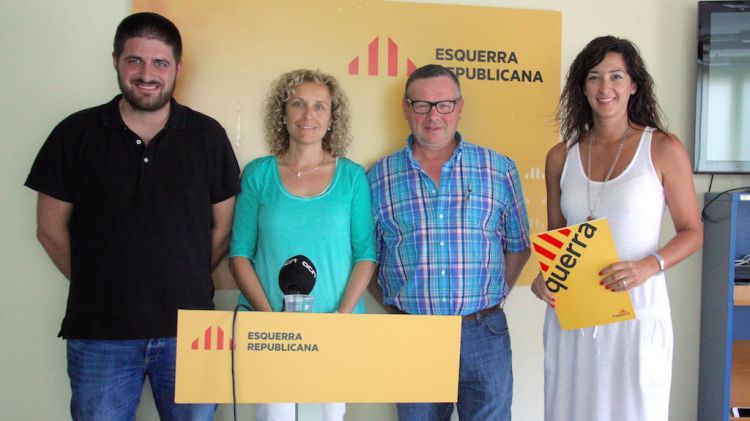Els quatre regidors d'ERC a Forallac, aquest matí © ACN