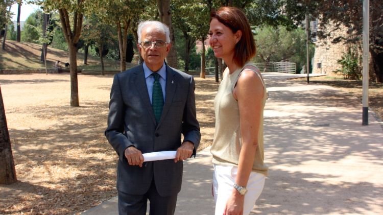 El vicealcalde de Girona, Eduard Berloso, i l'alcaldessa, Marta Madrenas, aquest matí © ACN