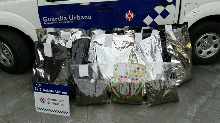 La droga comissada per la Guàrdia Urbana de Figueres