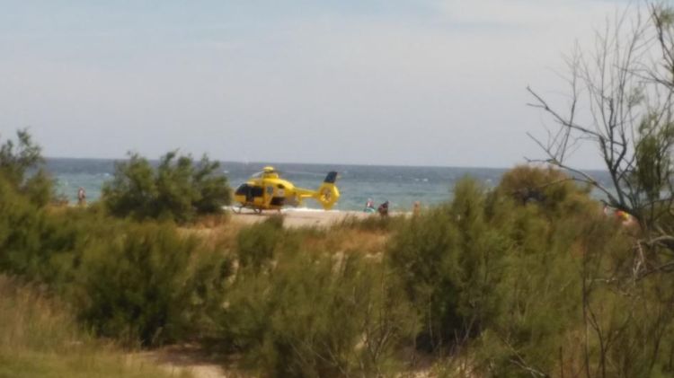 Moment en que ha arribat l'helicòpter del SEM © Xavier Martínez-Gil