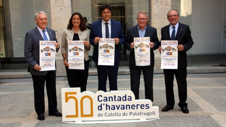 Els quatre presidents de les diputacions amb l'alcalde de Palafrugell © ACN