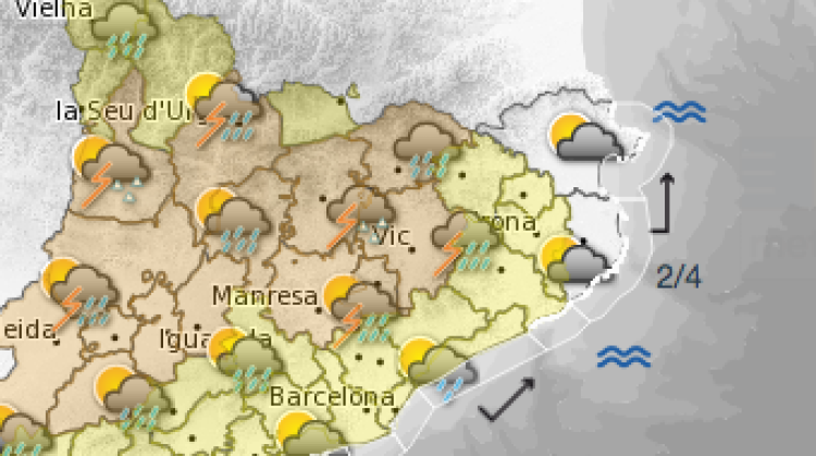 Previsió per aquesta tarda i nit