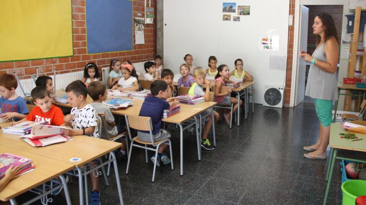 Una classe de primer curs de l'escola L'Entorn de Porqueres (Pla de l'Estany) © ACN