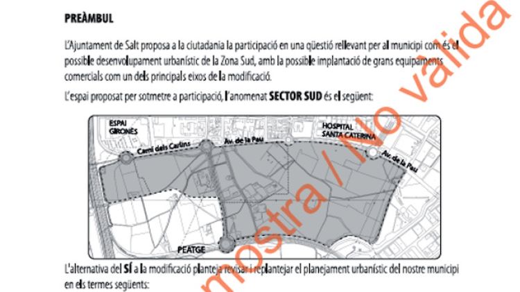 Butlleta de mostra que es farà servir a la consulta