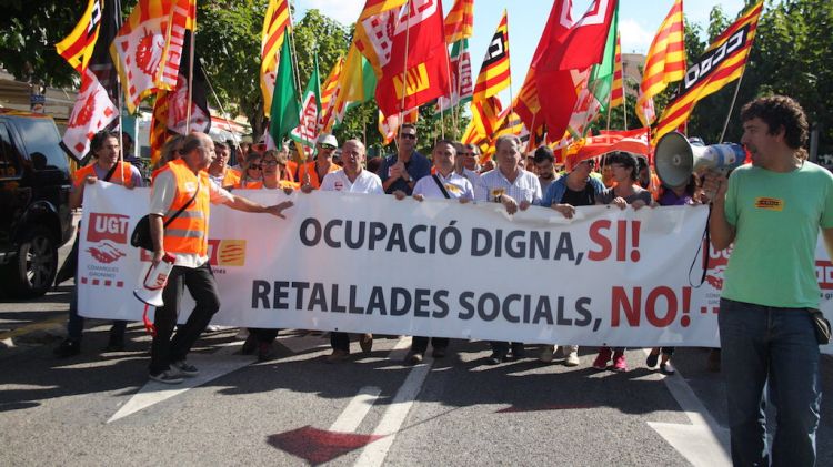 Un moment de la manifestació a Lloret de Mar © ACN