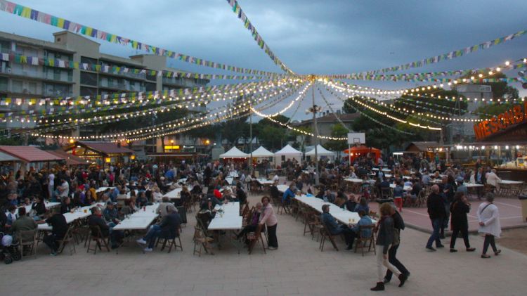 Vista general de l'espai de l'oktoberfest, aquesta tarda © ACN