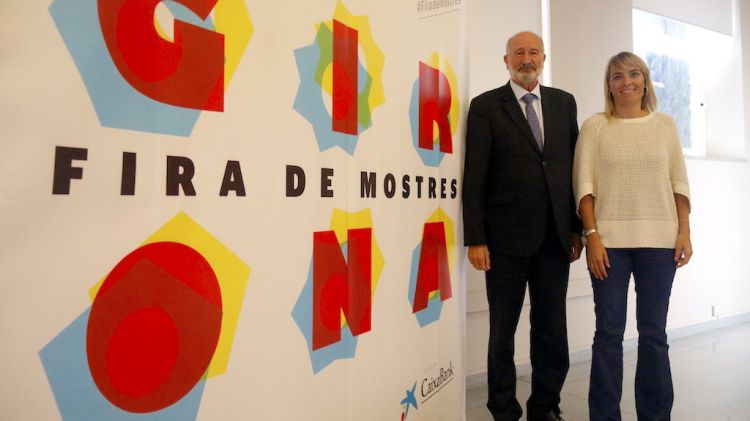 El president de Fira de Girona, Domènec Espadalé, i la directora de la Fira, Coralí Cunyat © ACN