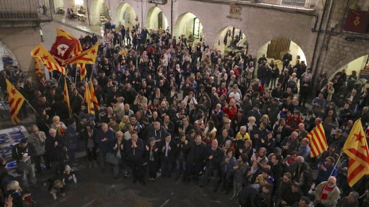 Unes 500 persones han respost a la crida de les entitats independentistes a Girona © ACN