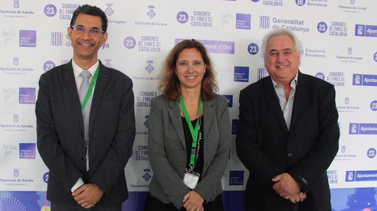 D'esquerra a dreta; Ramon Ferrando, Muntsa Vilalta i Josep Maria Corominas © ACN