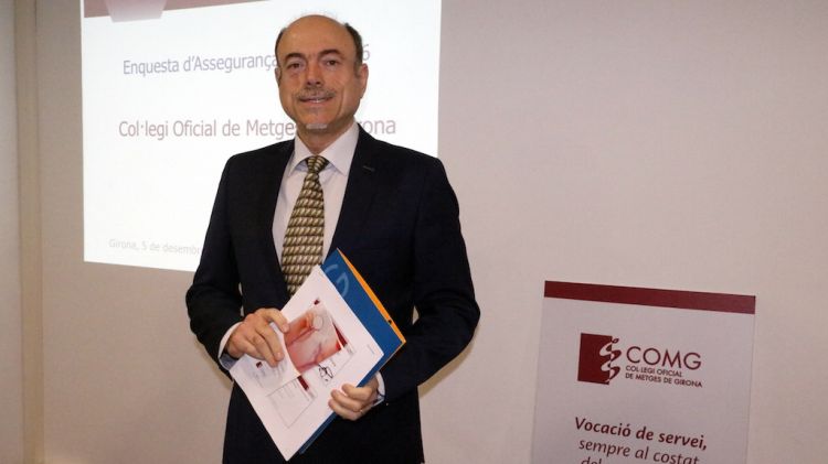 Josep Vilaplana abans de presentar el resultat de la primera enquesta d'assegurança lliure © ACN
