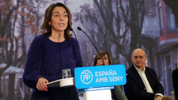 Concepció Veray, durant la darrera campanya electoral de les Generals (arxiu)